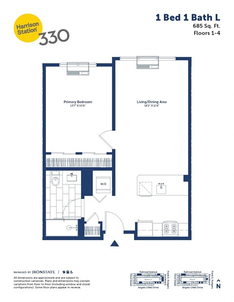 this floor plan is an approximation of a 1 bed 1 bath floor plan